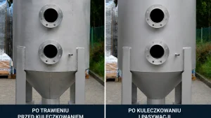 Szkiełkowanie stali nierdzewnej w trakcie procesu